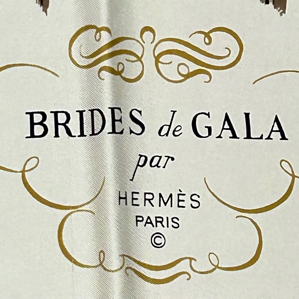 Hermès “Brides de Gala” Silk Scarf – Brown & Gold - Picture 4 of 4